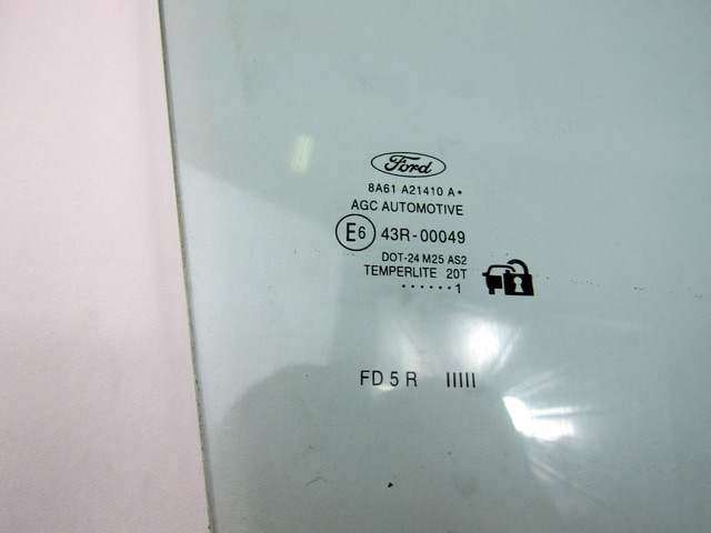 STEKLO SPREDNJIH DESNIH VRAT OEM N. 8A61-A21410-A ORIGINAL REZERVNI DEL FORD FIESTA CB1 CNN MK6 (09/2008 - 11/2012) DIESEL LETNIK 2011