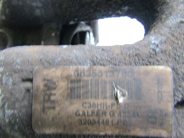 ZADNJE DESNE ZAVORNE CELJUSTI  OEM N. 9635313780 ORIGINAL REZERVNI DEL PEUGEOT 307 3A/B/C/E/H BER/SW/CABRIO (2001 - 2009) DIESEL LETNIK 2006