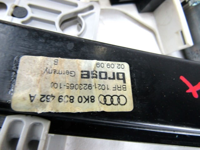 MEHANIZEM DVIGA ZADNJIH STEKEL  OEM N. 8K0959812A ORIGINAL REZERVNI DEL AUDI A4 B8 8K2 BER/SW/CABRIO (2007 - 11/2015) DIESEL LETNIK 2009