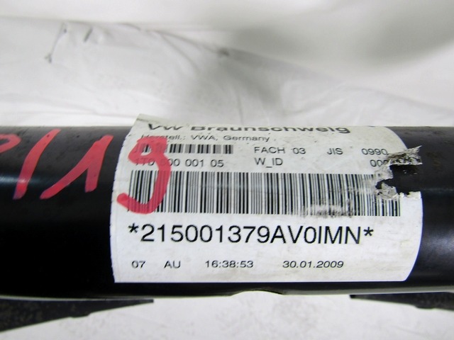 MOST ZADNJE OSI OEM N. 1K0505315BP ORIGINAL REZERVNI DEL VOLKSWAGEN TOURAN 1T2 MK1 R1 (2006 - 2010)BENZINA/METANO LETNIK 2009