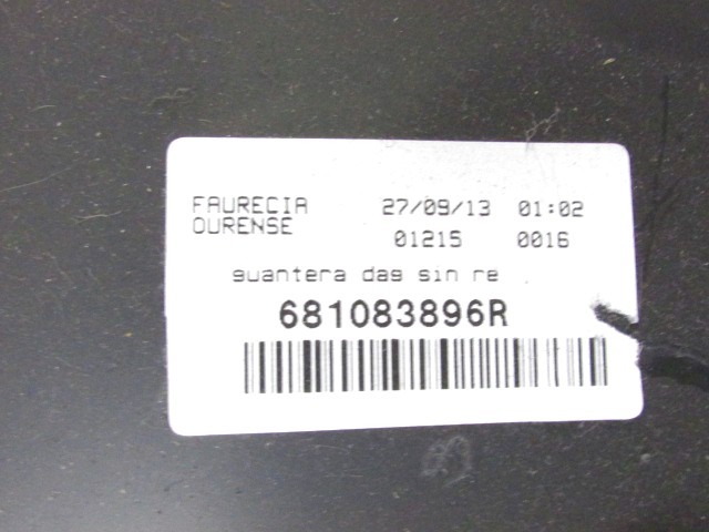 PREDAL ZA DOKUMENTE OEM N. 681083896R ORIGINAL REZERVNI DEL RENAULT MEGANE MK3 BZ0/1 B3 DZ0/1 KZ0/1 BER/SPORTOUR/ESTATE (2009 - 2015) DIESEL LETNIK 2013