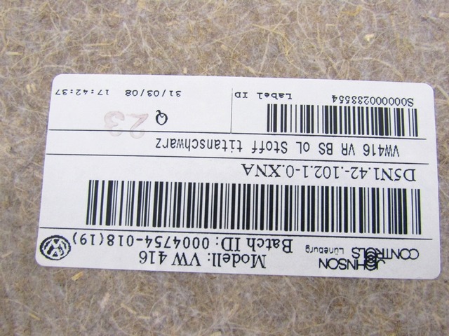 NOTRANJA OBLOGA SPREDNJIH VRAT OEM N. PNADTVWTIGUAN5NMK1SV5P ORIGINAL REZERVNI DEL VOLKSWAGEN TIGUAN 5N MK1 (2007 - 2011)DIESEL LETNIK 2008