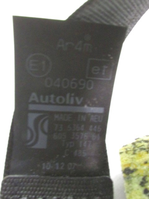 VARNOSTNI PAS OEM N. 735364446 ORIGINAL REZERVNI DEL FIAT GRANDE PUNTO 199 (2005 - 2012) BENZINA LETNIK 2008