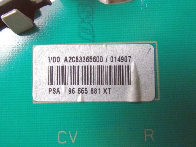 KILOMETER STEVEC OEM N. 96665881XT ORIGINAL REZERVNI DEL CITROEN C3 MK2 SC (2009 - 2016) BENZINA/GPL LETNIK 2010