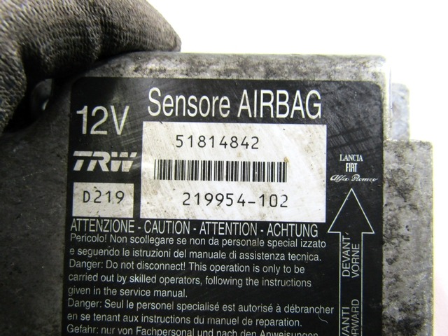 KIT AIRBAG KOMPLET OEM N. 51814842 ORIGINAL REZERVNI DEL FIAT CROMA 194 MK2 R (11-2007 - 2010) DIESEL LETNIK 2008