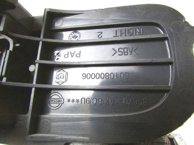 NOTRANJA KLJUKA  OEM N. 80670AX ORIGINAL REZERVNI DEL NISSAN MICRA K12 K12E MK3 (2002 - 2010) DIESEL LETNIK 2008