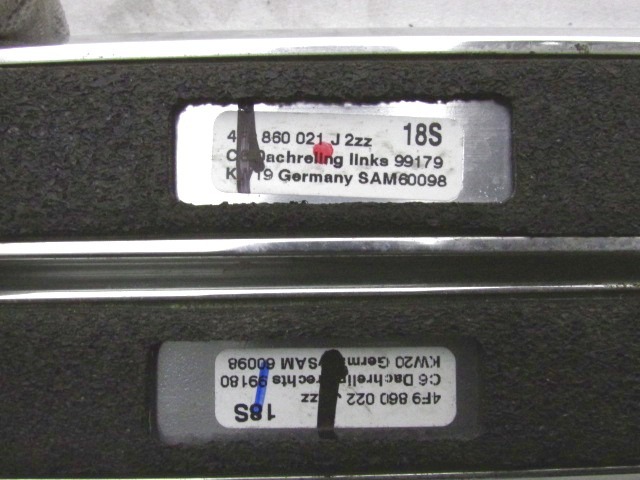 BAR STRE?NI PAR OEM N. 30380 BARRE PORTATUTTO / MODANATURA TETTO ORIGINAL REZERVNI DEL AUDI A6 C6 R 4F2 4FH 4F5 BER/SW/ALLROAD (10/2008 - 2011) DIESEL LETNIK 2011