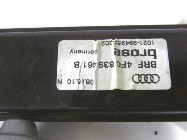 MEHANIZEM DVIGA ZADNJIH STEKEL  OEM N. 8K0959811C ORIGINAL REZERVNI DEL AUDI A6 C6 R 4F2 4FH 4F5 BER/SW/ALLROAD (10/2008 - 2011) DIESEL LETNIK 2011