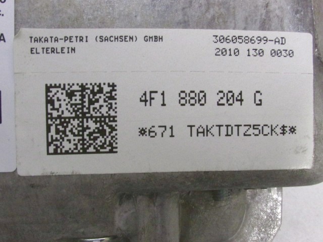 KIT AIRBAG KOMPLET OEM N. 30380 KIT AIRBAG COMPLETO ORIGINAL REZERVNI DEL AUDI A6 C6 R 4F2 4FH 4F5 BER/SW/ALLROAD (10/2008 - 2011) DIESEL LETNIK 2011