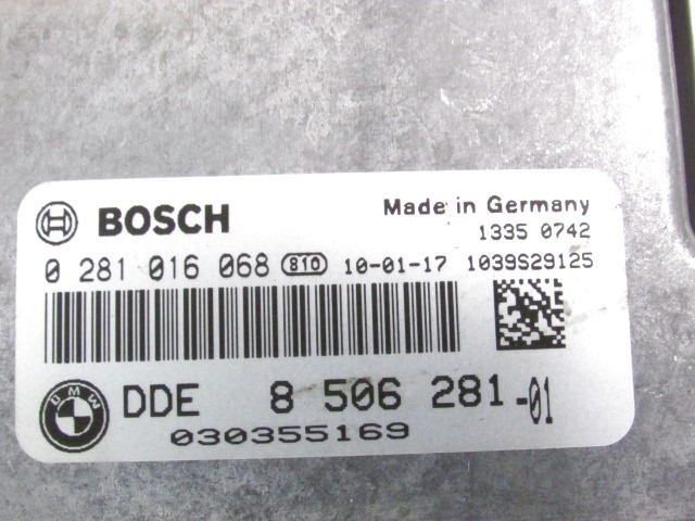 KOMPLET ODKLEPANJE IN VZIG  OEM N. 58252 KIT ACCENSIONE AVVIAMENTO ORIGINAL REZERVNI DEL BMW SERIE 1 BER/COUPE/CABRIO E81/E82/E87/E88 LCI R (2007 - 2013) DIESEL LETNIK 2010