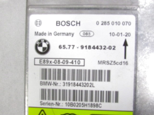 KIT AIRBAG KOMPLET OEM N. 58252 KIT AIRBAG COMPLETO ORIGINAL REZERVNI DEL BMW SERIE 1 BER/COUPE/CABRIO E81/E82/E87/E88 LCI R (2007 - 2013) DIESEL LETNIK 2010