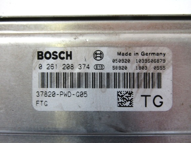 KOMPLET ODKLEPANJE IN VZIG  OEM N. 16816 KIT ACCENSIONE AVVIAMENTO ORIGINAL REZERVNI DEL HONDA JAZZ GD GE3 GE2 MK2 (2002 - 2008) GD1 GD5 GD GE3 GE2 GE GP GG GD6 GD8 BENZINA LETNIK 2006