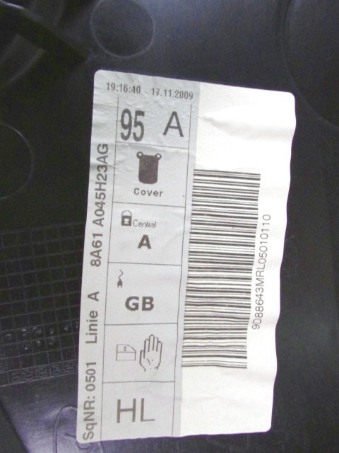 ROCNI SISTEM ZA DVIGOVANJE ZADNJEGA STEKLA  OEM N. 8A61-A045H23-AG ORIGINAL REZERVNI DEL FORD FIESTA CB1 CNN MK6 (09/2008 - 11/2012) BENZINA LETNIK 2010