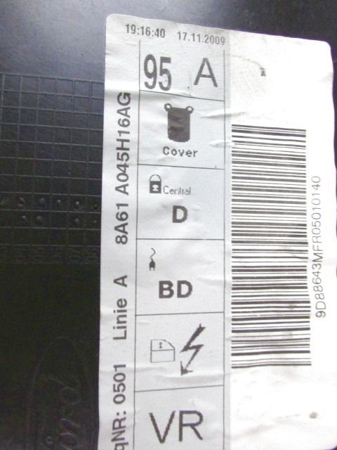 MEHANIZEM DVIGA SPREDNJIH STEKEL  OEM N. 8A61-A045H16-AG ORIGINAL REZERVNI DEL FORD FIESTA CB1 CNN MK6 (09/2008 - 11/2012) BENZINA LETNIK 2010