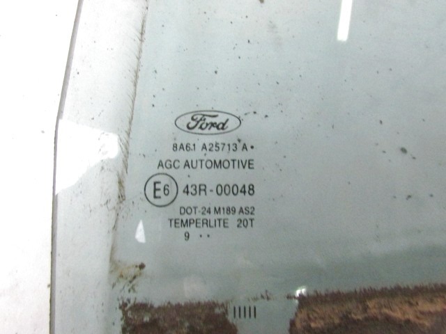 ZADNJA LEVA STEKLO OEM N. 8A61-A25713-A ORIGINAL REZERVNI DEL FORD FIESTA CB1 CNN MK6 (09/2008 - 11/2012) BENZINA LETNIK 2010