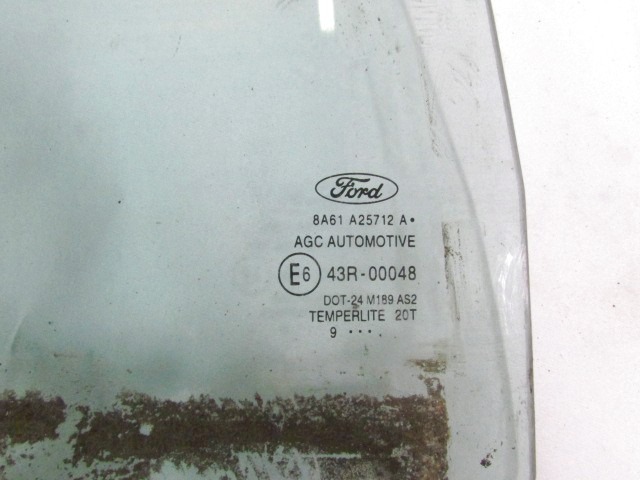 STEKLO ZADNJIH DESNIH VRAT OEM N. 8A61-A25712-A ORIGINAL REZERVNI DEL FORD FIESTA CB1 CNN MK6 (09/2008 - 11/2012) BENZINA LETNIK 2010