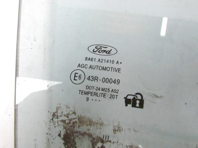 STEKLO SPREDNJIH DESNIH VRAT OEM N. 8A61-A21410-A ORIGINAL REZERVNI DEL FORD FIESTA CB1 CNN MK6 (09/2008 - 11/2012) BENZINA LETNIK 2010