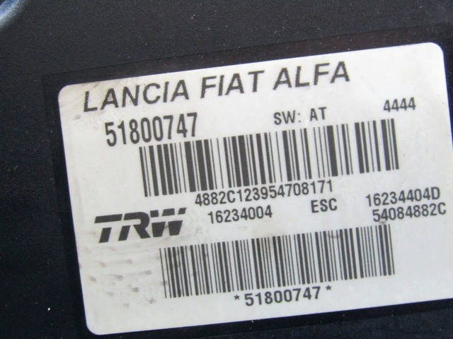 ABS AGREGAT S PUMPO OEM N. 51800747 ORIGINAL REZERVNI DEL FIAT CROMA 194 MK2 R (11-2007 - 2010) DIESEL LETNIK 2009