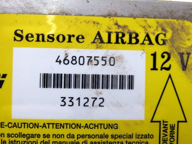 KIT AIRBAG KOMPLET OEM N. 46807550 ORIGINAL REZERVNI DEL FIAT PANDA 169 (2003 - 08/2009) BENZINA LETNIK 2003