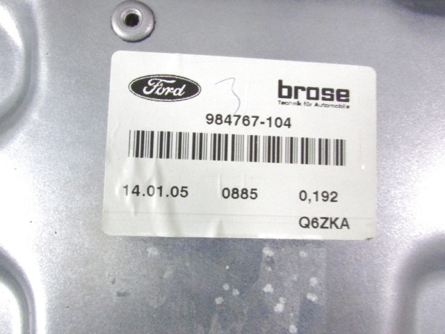 MEHANIZEM DVIGA SPREDNJIH STEKEL  OEM N. 18378 SISTEMA ALZACRISTALLO PORTA ANTERIORE ELETTR ORIGINAL REZERVNI DEL FORD FOCUS DA HCP DP MK2 BER/SW (2005 - 2008) DIESEL LETNIK 2005