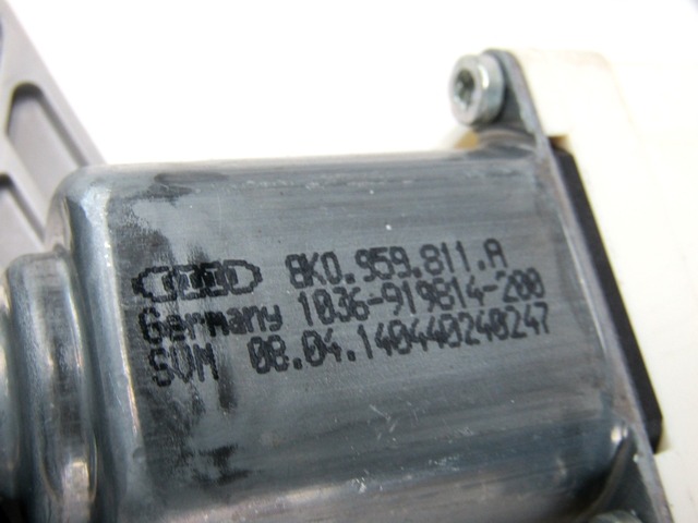 MEHANIZEM DVIGA ZADNJIH STEKEL  OEM N. 8K0959811A ORIGINAL REZERVNI DEL AUDI A4 B8 8K2 BER/SW/CABRIO (2007 - 11/2015) DIESEL LETNIK 2014