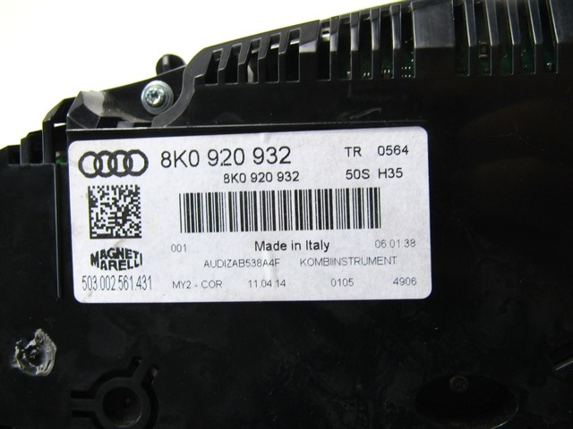 KILOMETER STEVEC OEM N. 8K0920932 ORIGINAL REZERVNI DEL AUDI A4 B8 8K2 BER/SW/CABRIO (2007 - 11/2015) DIESEL LETNIK 2014