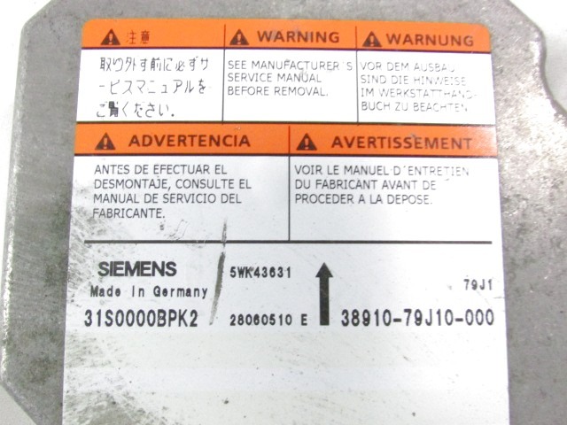 KIT AIRBAG KOMPLET OEM N. 19516 KIT AIRBAG COMPLETO ORIGINAL REZERVNI DEL FIAT SEDICI FY (2006 - 4/2009) DIESEL LETNIK 2007