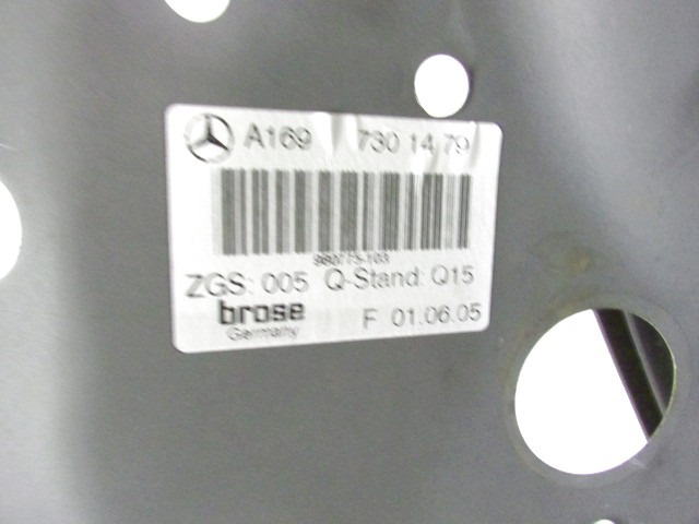 MEHANIZEM DVIGA ZADNJIH STEKEL  OEM N. 18261 SISTEMA ALZACRISTALLO PORTA POSTERIORE ELETT ORIGINAL REZERVNI DEL MERCEDES CLASSE A W169 5P C169 3P (2004 - 04/2008) BENZINA LETNIK 2005