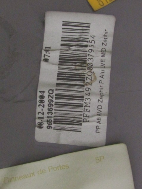 NOTRANJA OBLOGA SPREDNJIH VRAT OEM N. PNADTCTC3MK1BR5P ORIGINAL REZERVNI DEL CITROEN C3 / PLURIEL MK1 (2002 - 09/2005) DIESEL LETNIK 2005