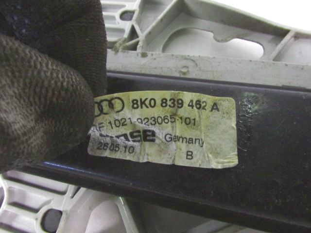 MEHANIZEM DVIGA ZADNJIH STEKEL  OEM N. 8K0959812A ORIGINAL REZERVNI DEL AUDI A4 B8 8K2 BER/SW/CABRIO (2007 - 11/2015) DIESEL LETNIK 2010