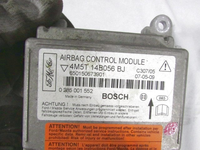 KIT AIRBAG KOMPLET OEM N. 4M5T-14B056-BJ ORIGINAL REZERVNI DEL FORD FOCUS DA HCP DP MK2 BER/SW (2005 - 2008) DIESEL LETNIK 2007