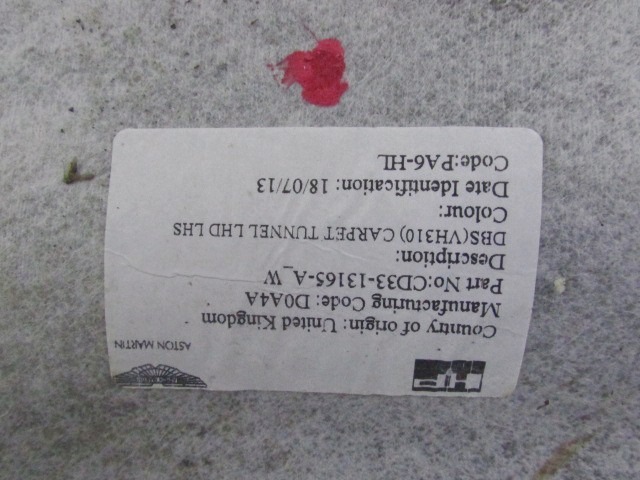 SREDINSKA KONZOLA  OEM N. (D)CD33-13165-AW ORIGINAL REZERVNI DEL ASTON MARTIN VANQUISH AM310 (2012 - 2014)BENZINA LETNIK 2013