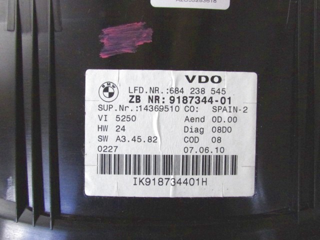 KILOMETER STEVEC OEM N. (D)9187344 ORIGINAL REZERVNI DEL BMW SERIE 3 BER/SW/COUPE/CABRIO E90/E91/E92/E93 LCI R (2009 - 2012) DIESEL LETNIK 2010