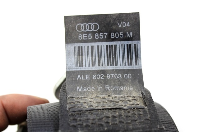 VARNOSTNI PAS OEM N. 8E5857805M ORIGINAL REZERVNI DEL AUDI A4 B7 8EC 8ED 8HE BER/SW/CABRIO (2004 - 2007) DIESEL LETNIK 2007