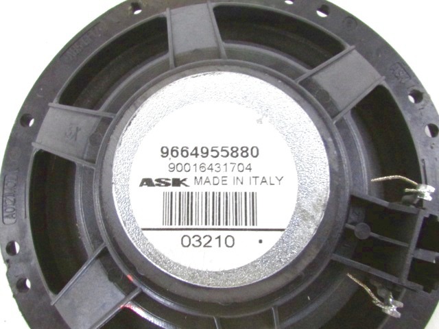 ZVOCNIKI OEM N. 9664955880 ORIGINAL REZERVNI DEL CITROEN C3 PICASSO MK1 (2009 - 2012) BENZINA LETNIK 2010