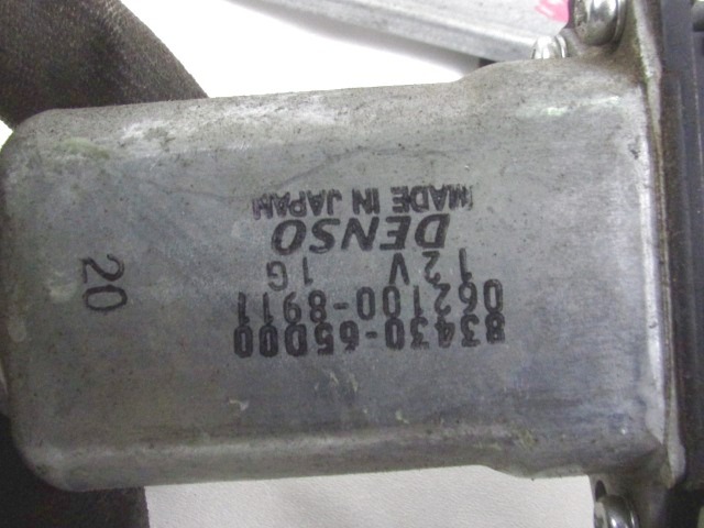 MEHANIZEM DVIGA SPREDNJIH STEKEL  OEM N. 34976 SISTEMA ALZACRISTALLO PORTA ANTERIORE ELETTR ORIGINAL REZERVNI DEL SUZUKI GRAND VITARA FT HT GT MK1 (1999 - 2006) DIESEL LETNIK 2005