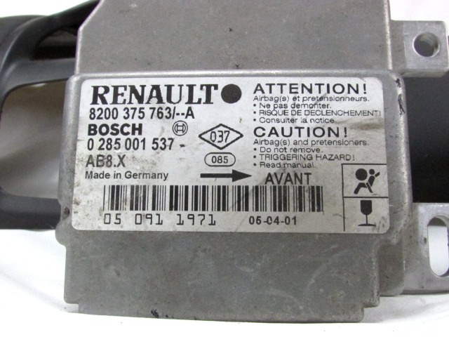 KIT AIRBAG KOMPLET OEM N. 16108 KIT AIRBAG COMPLETO ORIGINAL REZERVNI DEL RENAULT CLIO BB CB MK2 R / CLIO STORIA (05/2001 - 2012) DIESEL LETNIK 2003