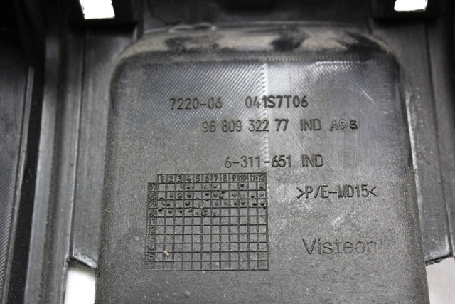 MONTA?NI DELI /  ARMATURNE PLOSCE SPODNJI OEM N. 9680932277 ORIGINAL REZERVNI DEL CITROEN BERLINGO MK2 (2008 -2018) DIESEL LETNIK 2010