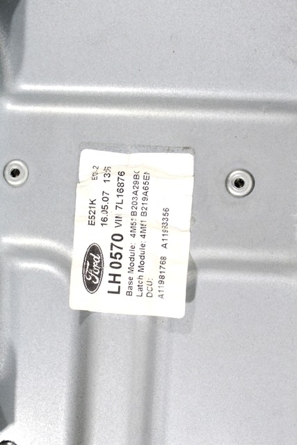 MEHANIZEM DVIGA SPREDNJIH STEKEL  OEM N. 18303 SISTEMA ALZACRISTALLO PORTA ANTERIORE ELETTR ORIGINAL REZERVNI DEL FORD FOCUS DA HCP DP MK2 BER/SW (2005 - 2008) BENZINA LETNIK 2007