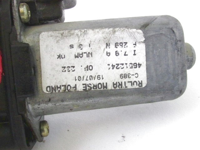 DVIZNI MEHANIZEM SPREDNIH STEKEL  OEM N. 8970 MOTORINO ALZACRISTALLO PORTA ANTERIORE ORIGINAL REZERVNI DEL FIAT SEICENTO 600 187 MK2 (1998 - 04/2005)BENZINA LETNIK 2001