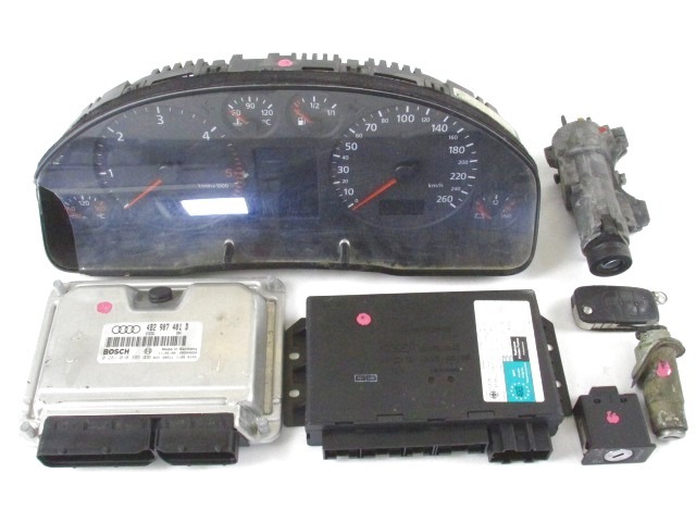 KOMPLET ODKLEPANJE IN VZIG  OEM N. (D)14588 KIT ACCENSIONE AVVIAMENTO ORIGINAL REZERVNI DEL AUDI A6 C5 4B 4B5 4B2 BER/SW (1997 - 2001) DIESEL LETNIK 2000