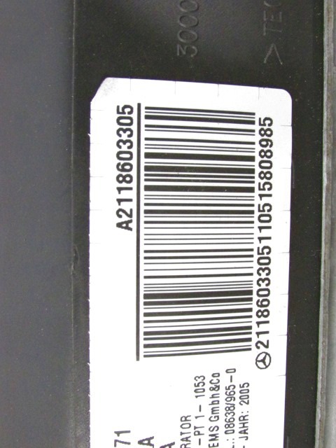 KIT AIRBAG KOMPLET OEM N. (D)16594 KIT AIRBAG COMPLETO ORIGINAL REZERVNI DEL MERCEDES CLASSE E W211 S211 BER/SW (03/2002 - 05/2006) DIESEL LETNIK 2005