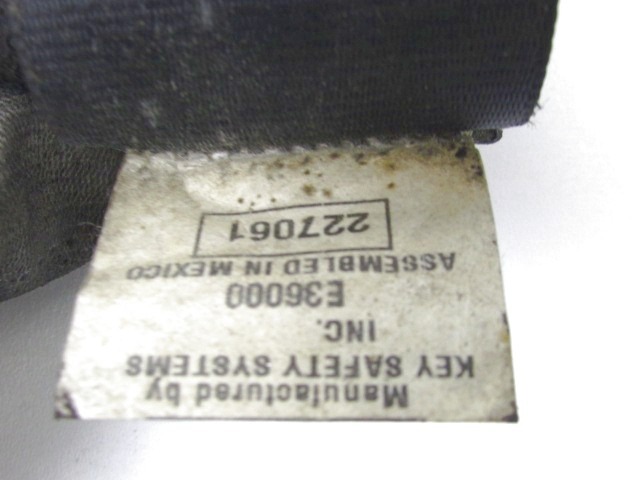 VARNOSTNI PAS OEM N. 0XT881D5AD ORIGINAL REZERVNI DEL CHRYSLER VOYAGER/GRAN VOYAGER RG RS MK4 (2001 - 2007) DIESEL LETNIK 2007