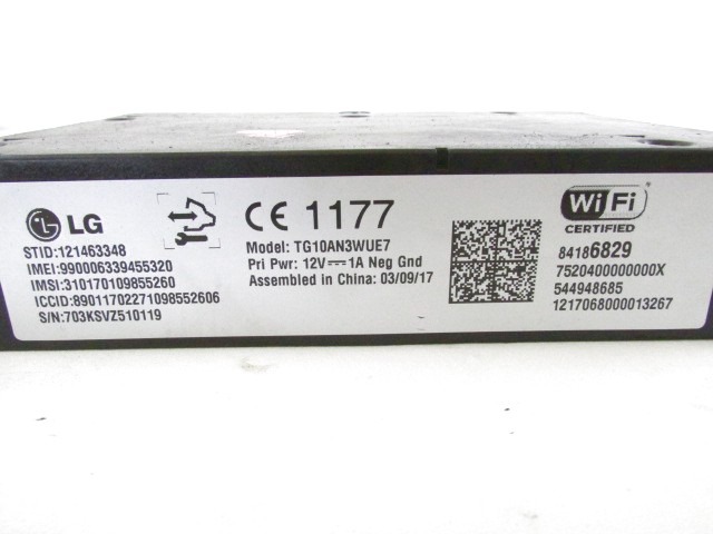 RACUNALNIK TELEFONA  OEM N. 84186829 ORIGINAL REZERVNI DEL OPEL ASTRA K B16 5P/3P/SW (2015 - 2021)DIESEL LETNIK 2017