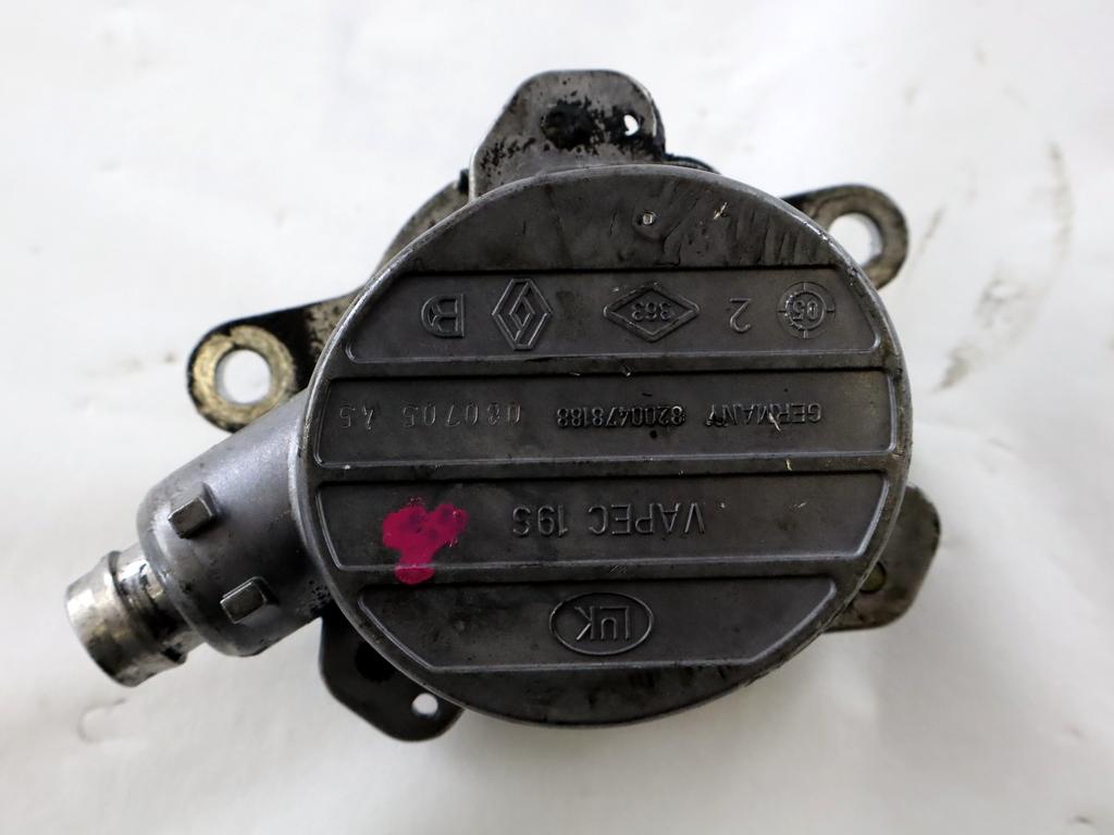 VAKUUM CRPALKA OEM N. 8200478188 ORIGINAL REZERVNI DEL OPEL VIVARO X83 (2001 - 2006) DIESEL LETNIK 2005