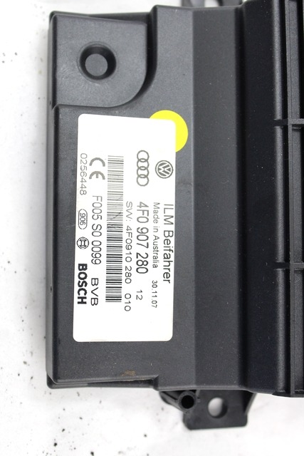 RACUNALNIK MOTORJA/REM OEM N. 4F0907280 ORIGINAL REZERVNI DEL AUDI A6 C6 4F2 4FH 4F5 BER/SW/ALLROAD (07/2004 - 10/2008) DIESEL LETNIK 2008