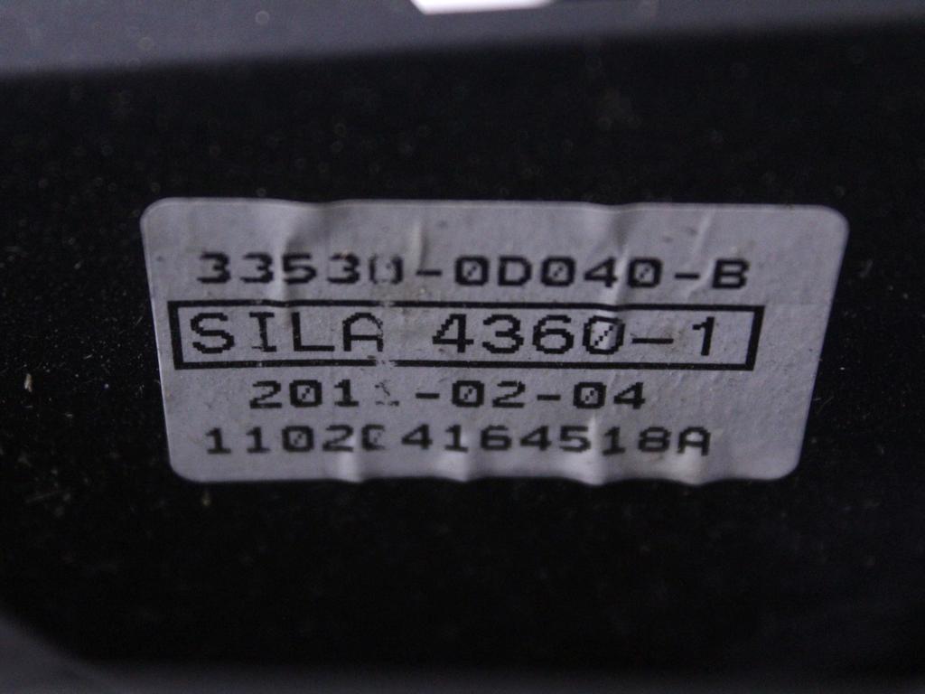 MEHANIZEM VZVODA ROCNEGA MENJALNIKA OEM N. 33530-0D040-B ORIGINAL REZERVNI DEL TOYOTA YARIS P9 MK2 R (2009 - 2011)BENZINA LETNIK 2011