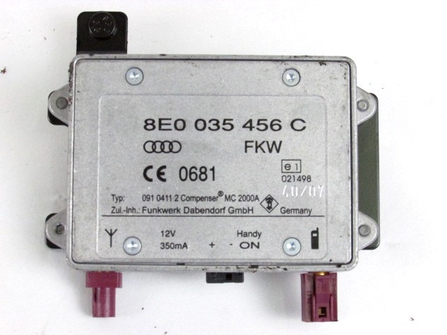 OJACEVALEC / ANTENA OEM N. 8E0035456C ORIGINAL REZERVNI DEL AUDI A4 B7 8EC 8ED 8HE BER/SW/CABRIO (2004 - 2007) DIESEL LETNIK 2007