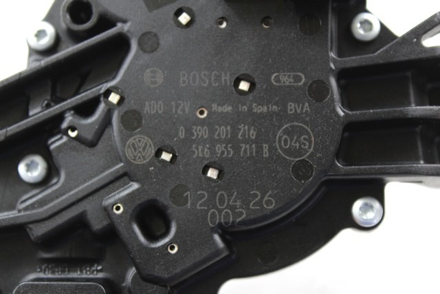 MOTORCEK ZADNJEGA BRISALCA OEM N. 5K6955711B ORIGINAL REZERVNI DEL VOLKSWAGEN GOLF VI 5K1 517 AJ5 MK6 (2008-2012) BENZINA LETNIK 2012