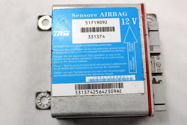 KIT AIRBAG KOMPLET OEM N. 12751 KIT AIRBAG COMPLETO ORIGINAL REZERVNI DEL FIAT PUNTO 188 MK2 R (2003 - 2011) BENZINA LETNIK 2005